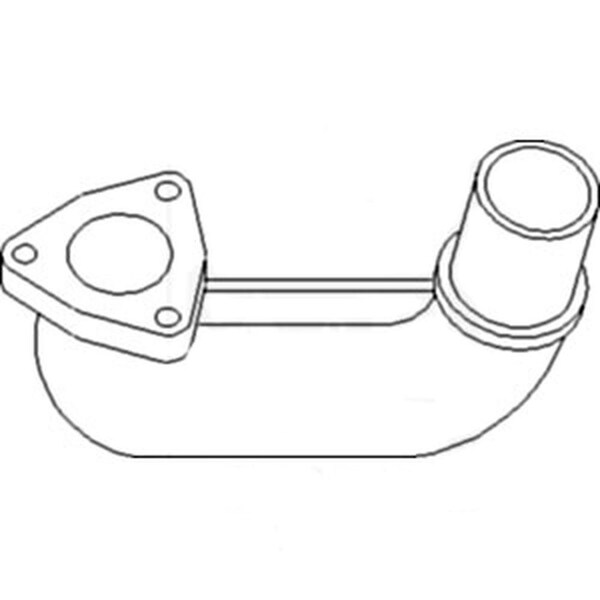 Aftermarket Exhaust Elbow Fits Massey Ferguson 154-4S 174-S 184-4 194-4 374S 384S 3300940M1 - main